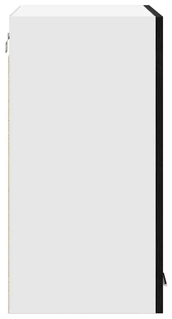Cabide de Vidro Suspenso em Carvalho Preto - 60x31x60 cm, Feito de Mad