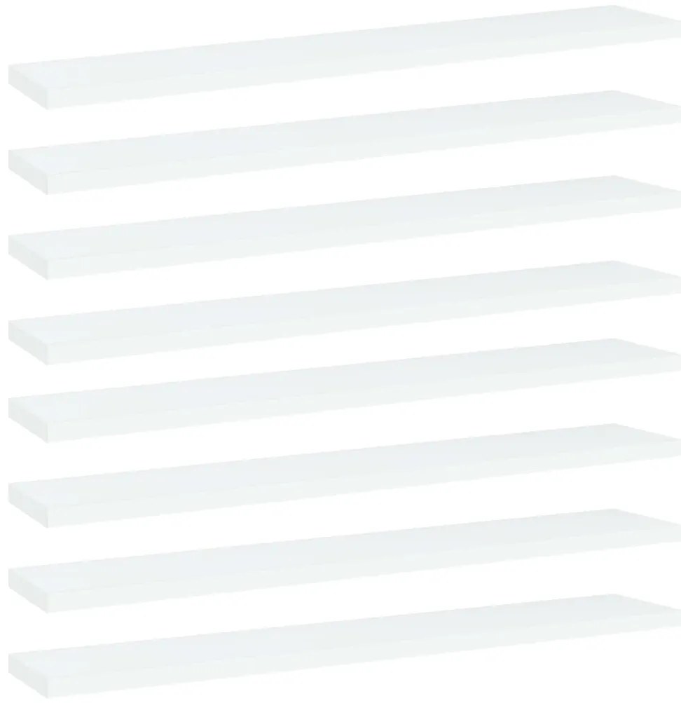 vidaXL Prateleiras para estante 8 pcs 60x10x1,5cm contraplacado branco