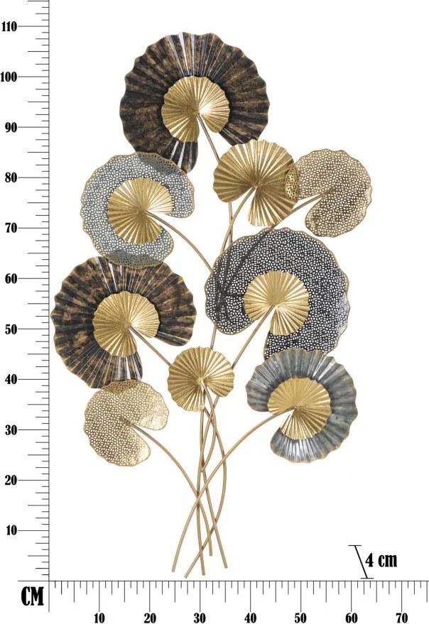 PAINEL DE PAREDE DE FERRO 3D  WEB -C- CM 63,5X4X109,5CM MULTICOLOR