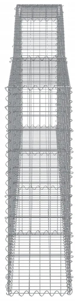 Cestos gabião arqueados 9pcs 400x30x100/120cm ferro galvanizado
