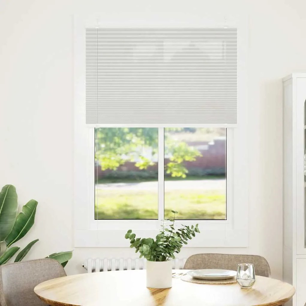 Cinzento Luz Plissada Cega 95x150 cm Largura Tecido 94,4 cm