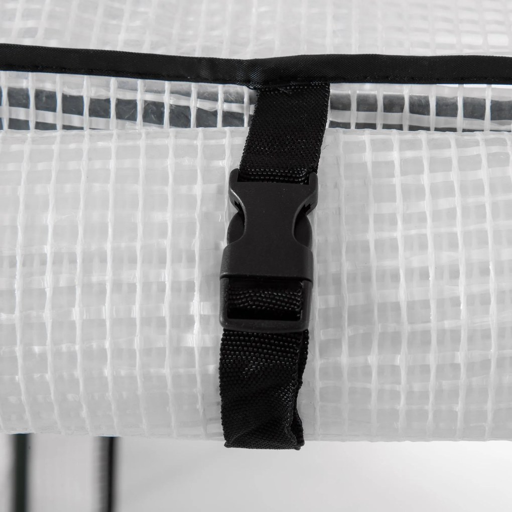 Estufa de Jardim Estufa com Porta Enrolável 8 Orifícios de Ventilação