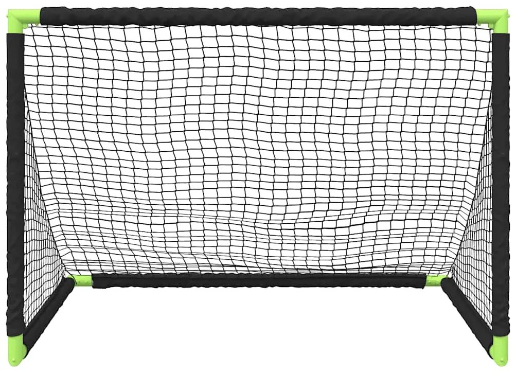 Baliza de futebol infantil dobrável 90x64x64 cm preto