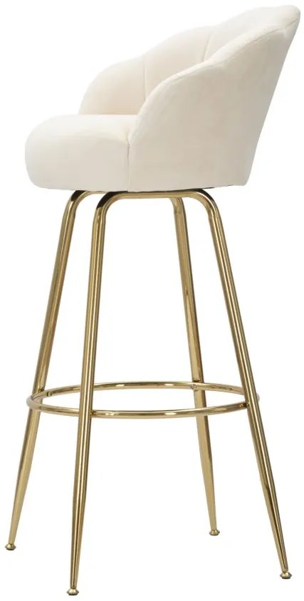 BANCO DE BAR VIENNA 55X53X110 CM CREME E DOURADO