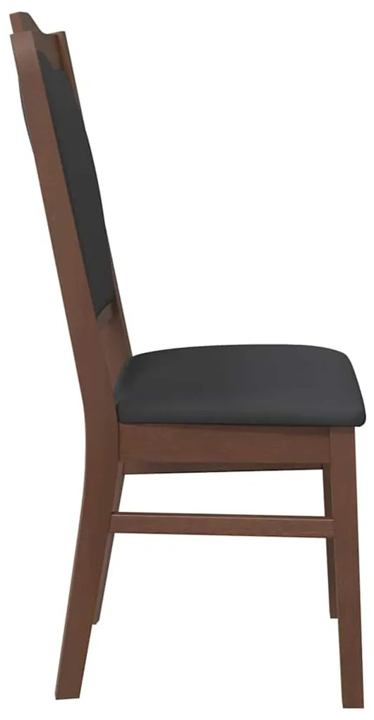 Cadeiras de jantar com almofadões 2 pcs madeira maciça castanho