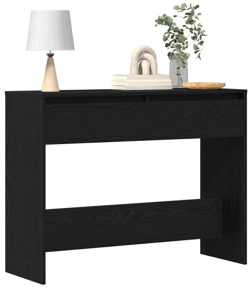Mesa Console de Carvalho Preto vidaXL - 100x35x76.5 cm - Madeira de en