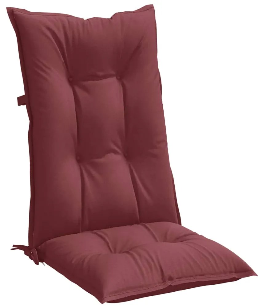 Almofadões cadeiras altas 2 pcs mesclado tecido vermelho tinto