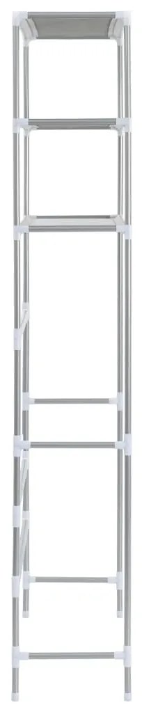 Estante de 3 prateleiras p/ lavandaria 69x28x169 cm prateado