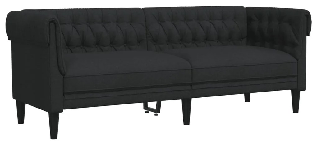 2 pcs conjunto de sofás tecido preto