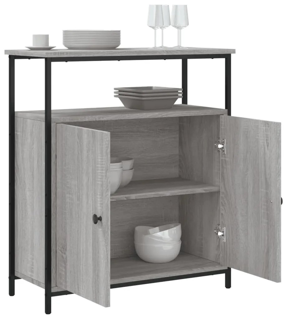 Aparador 70x30x80 cm derivados de madeira cinzento sonoma