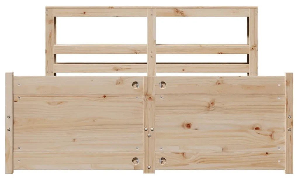 Estrutura cama c/ cabeceira 120x190 cm pinho maciço