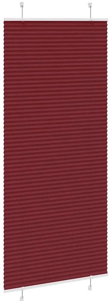 Plissado Cego Bordéus Vermelho 90x200 cm Largura Tecido