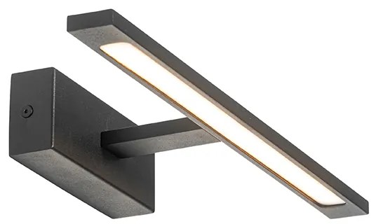 Candeeiro de parede moderno preto 41,5 cm com LED IP44 - Jerre