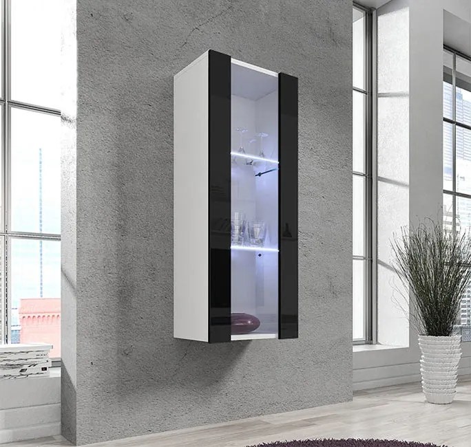 Mueble colgante modelo Nerea V2 (40x126cm) en blanco y negro