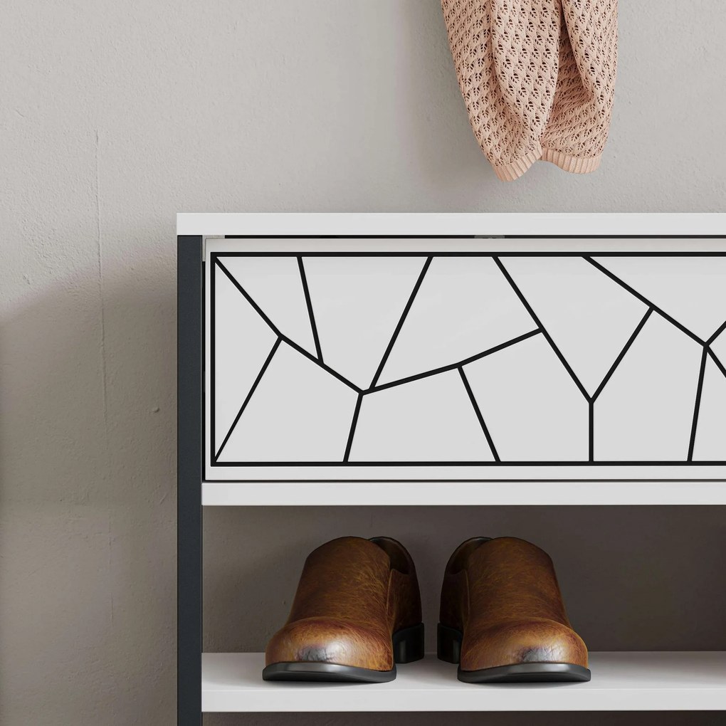 **** Hall Stand Berlin BC – Walnut Anthracite – 120x200x35 cm

**