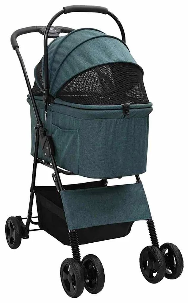 Carrinho de Pet Dobrável Verde 81 x 47 x 99 cm Tecido Oxford