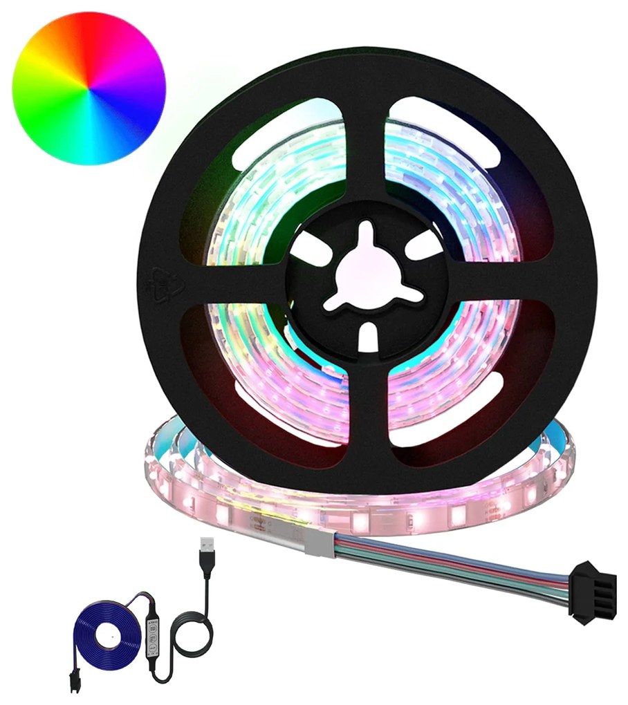 vidaXL Fita LED 4 pcs Preto e Transparente 75 x 0,8 x 0,3 cm