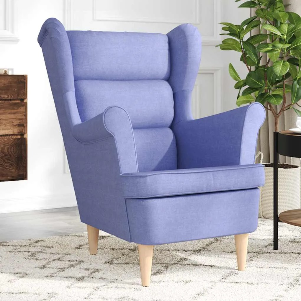vidaXL Cadeira com apoio de braços 74x84x100 cm tecido azul ganga