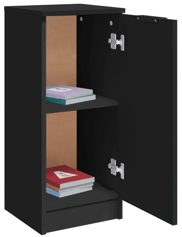 Aparadores 2 pcs 30x30x70 cm derivados de madeira preto