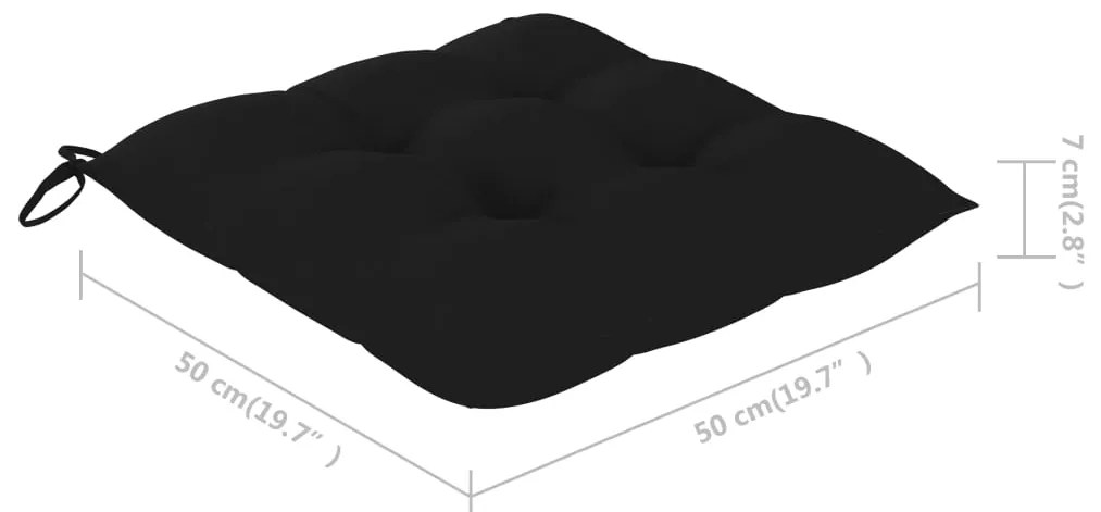 Cadeiras de jardim empiháveis c/ almofadões 6 pcs teca maciça