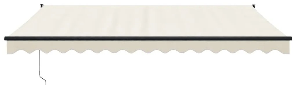 Toldo retrátil 4x3 m tecido e alumínio cor creme