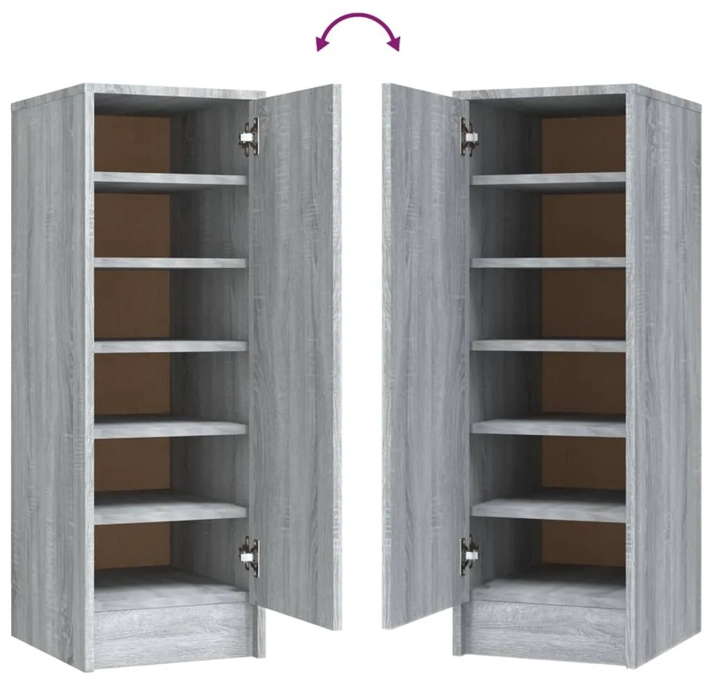 Sapateira 32x35x92 cm derivados de madeira cinzento sonoma