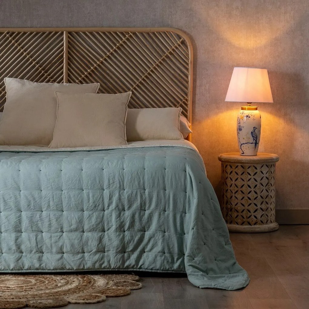 Colcha Azul Creme 180 x 260 cm