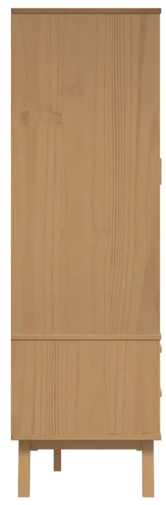 Roupeiro OLDEN 76,5x53x172 cm pinho maciço cinzento e castanho