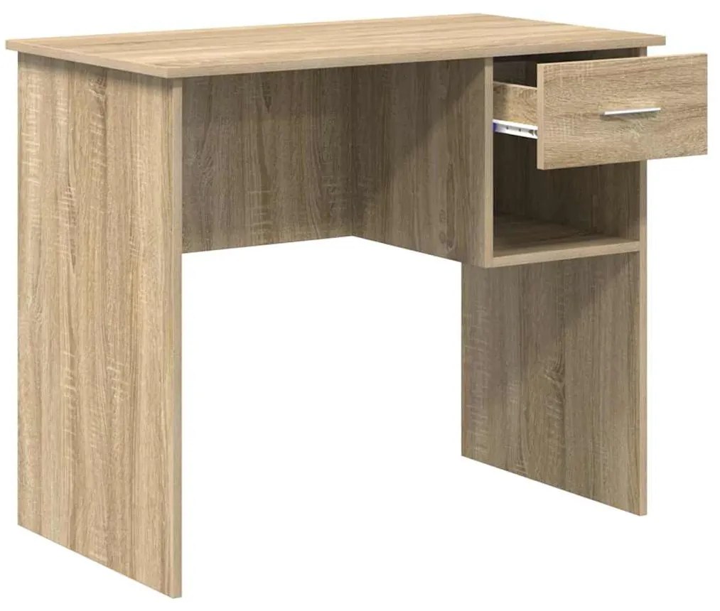 Secretária com Armazenamento Carvalho de Sonoma 90x49.5x75 cm Madeira