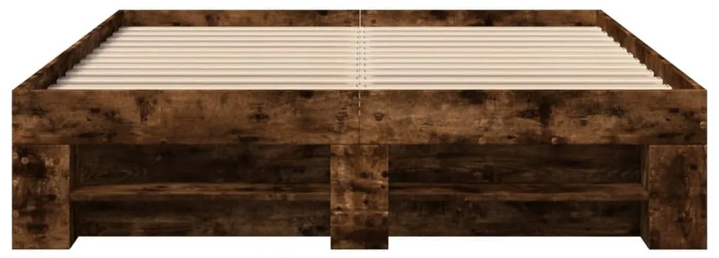 Estrutura de cama 135x190 cm derivados madeira carvalho fumado