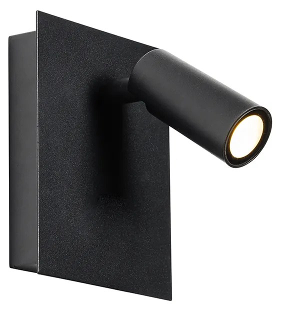 Candeeiro de parede exterior moderno preto com LED IP54 - Simon Moderno