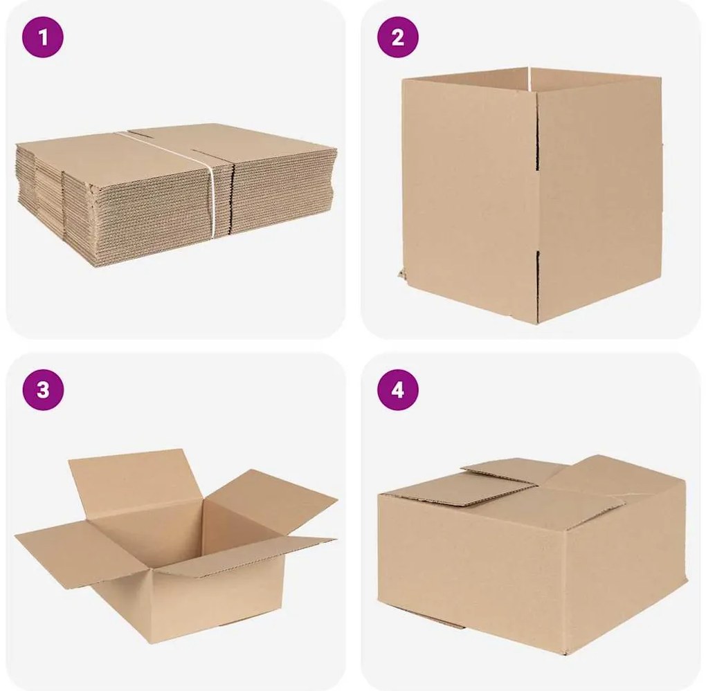 Caixa Dobrável 50 pcs 30x30x15 cm Papelão
