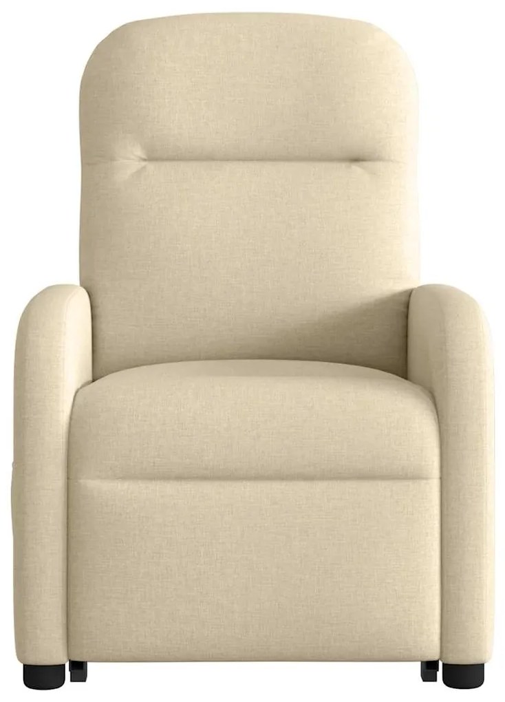 Poltrona elevatória de massagens tecido cor creme