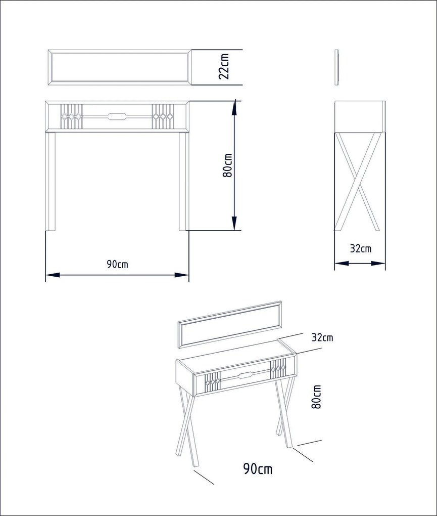 Aparador Frida – Branco – 90x80x32 cm