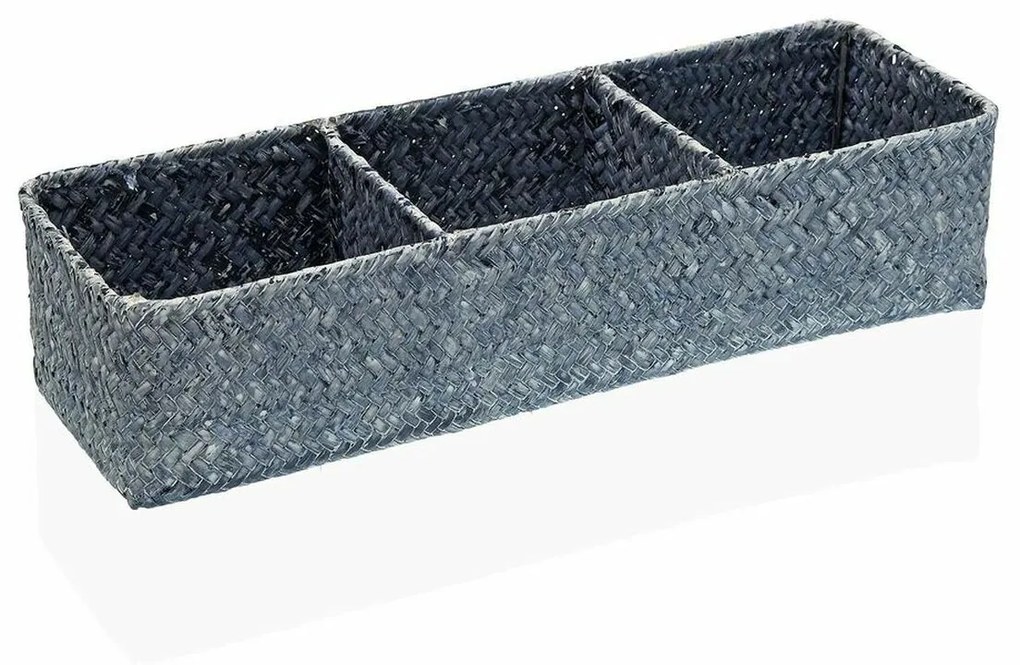 Cesta Multiusos Versa Azul Algas marinhas (12 x 8 x 36 cm)