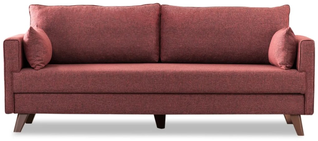 Sofá de 3 Lugares Bella – Vermelho Claret – 208x85x81 cm