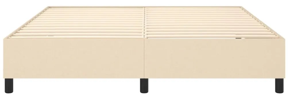 Estrutura de cama sem colchão 160x200 cm tecido cor creme