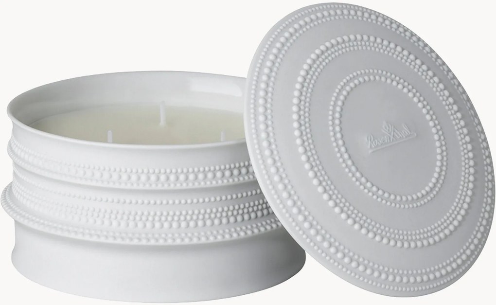 Vela perfumada de três pavios com tampa Pisara (citrinos frescos, floral)