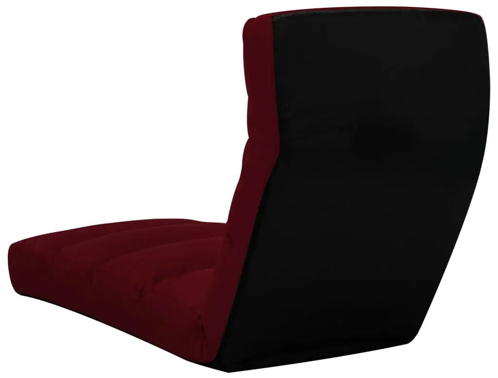 Colchão dobrável couro artificial vermelho tinto