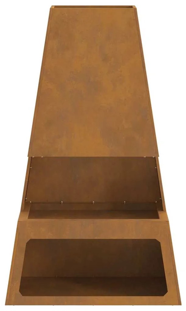 Fogão a lenha vidaXL com armazenamento de toras 60x35x100 cm em aço re
