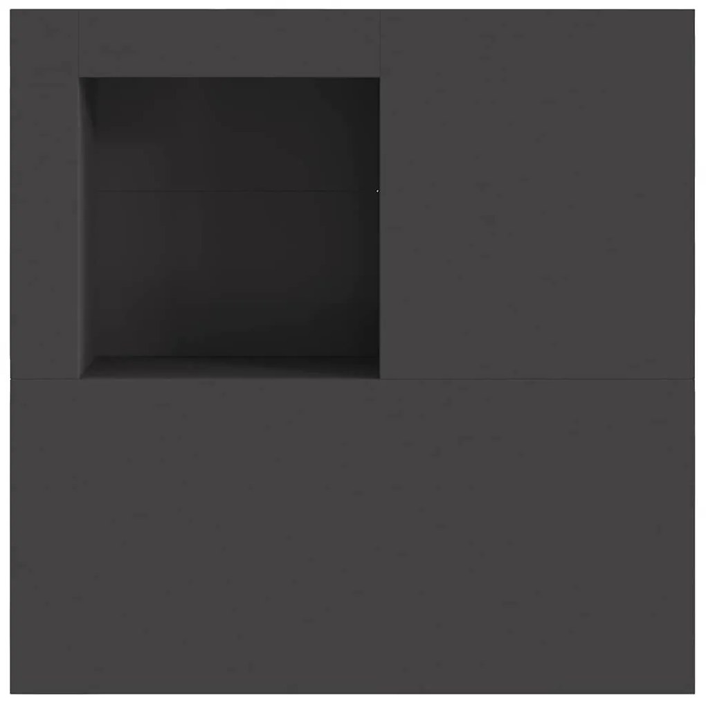 Fogueira vidaXL com armazenamento de toras Preto 100x100x30 cm Aço