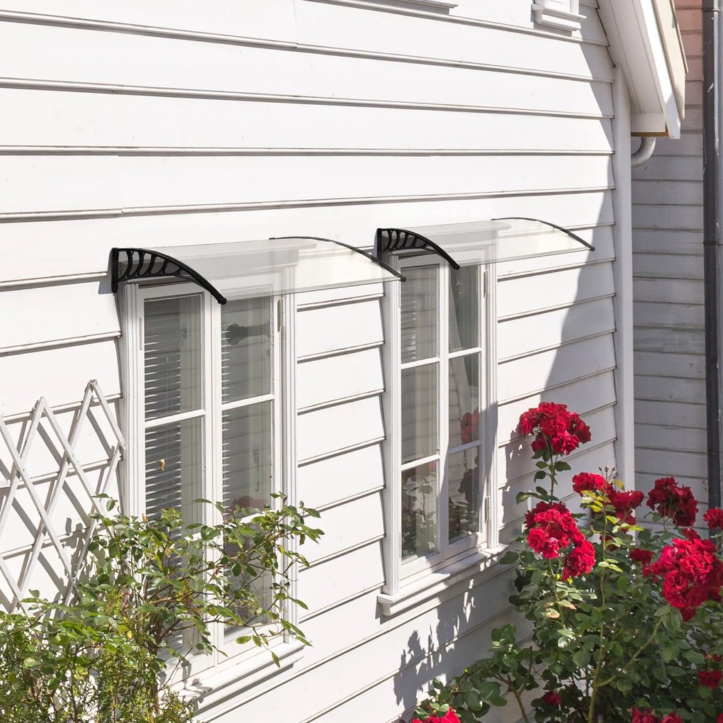 Outsunny Marquise de Proteção para Portas e Janelas Contra Sol e Chuva