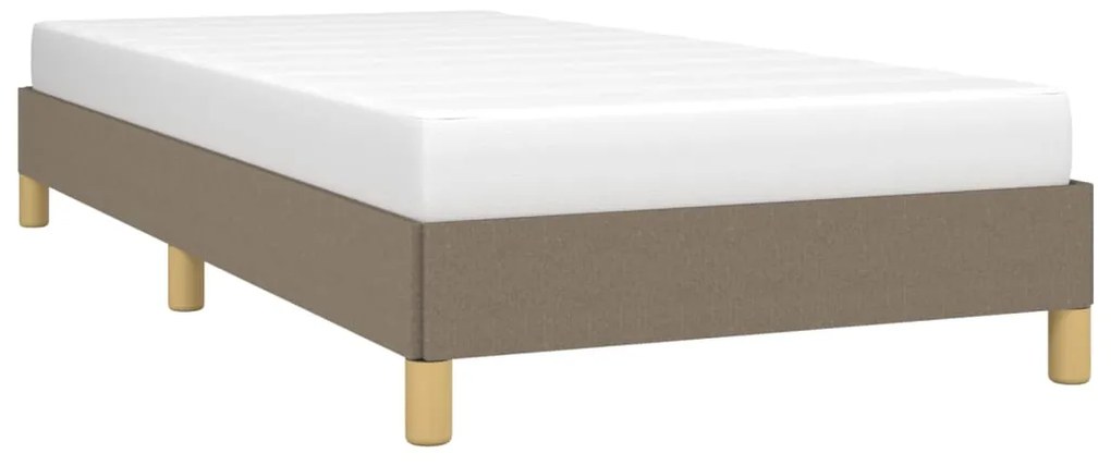 Estrutura de cama 90x200 cm tecido cinza-acastanhado