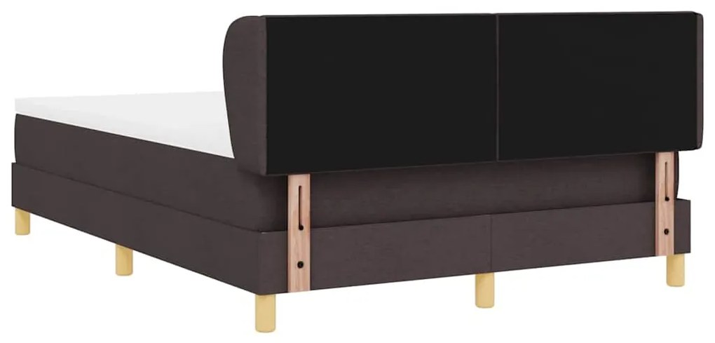 Cama Box com Colchão vidaXL Castanho 140x200 cm Tecido