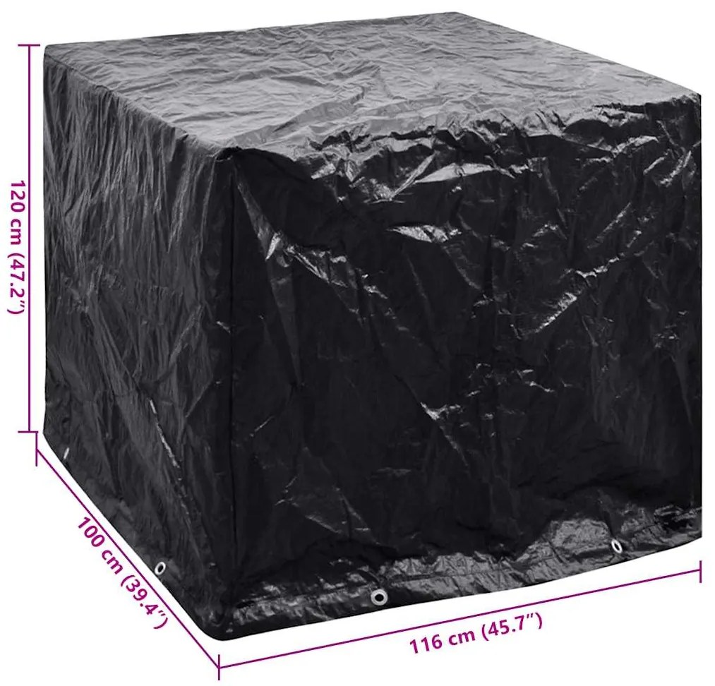 Cobertura para recipiente IBC com 8 ilhós 116x100x120 cm