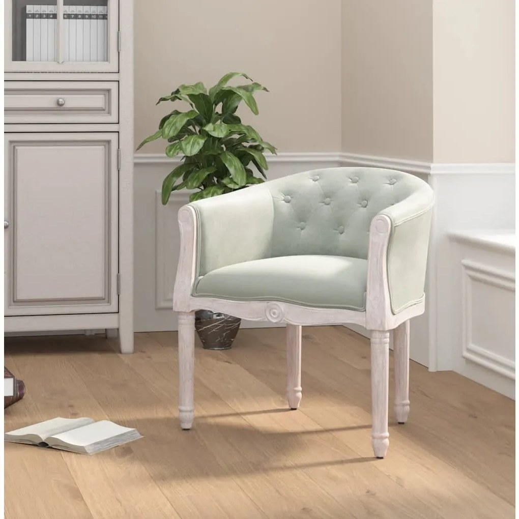 vidaXL Cadeira de jantar veludo cinzento-claro