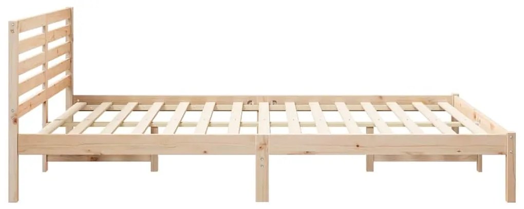 Estrutura da Cama com cabeceira Castanho 160 x 210 cm