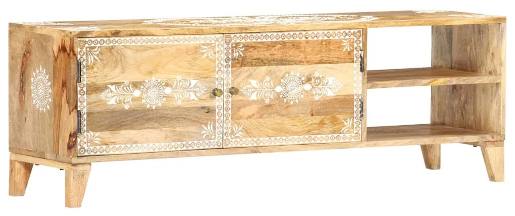 Móvel de TV 120x30x40 cm madeira de mangueira maciça
