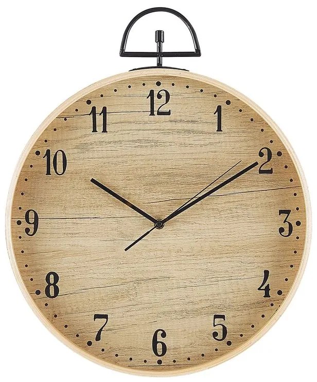 Relógio de parede castanho claro 40 cm OPFIKON Beliani