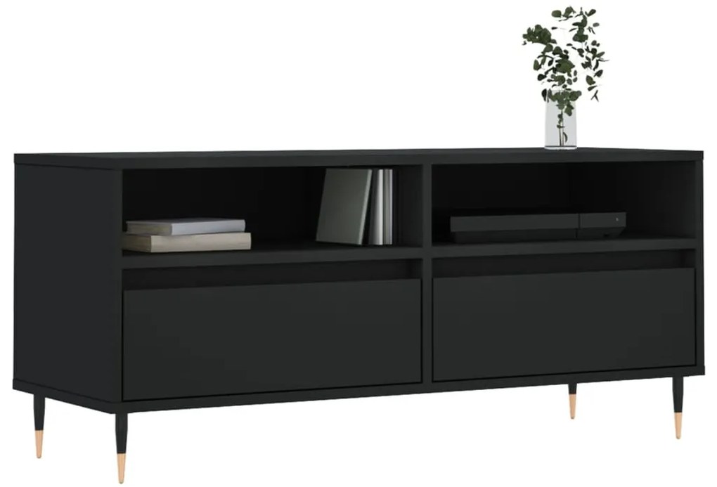 Móvel de TV 100x34,5x44,5 cm derivados de madeira preto